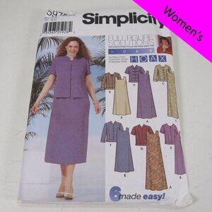 Simplicity 5975 Clothing Pattern EASY Dress & Jacket UNCUT 18W - 24W